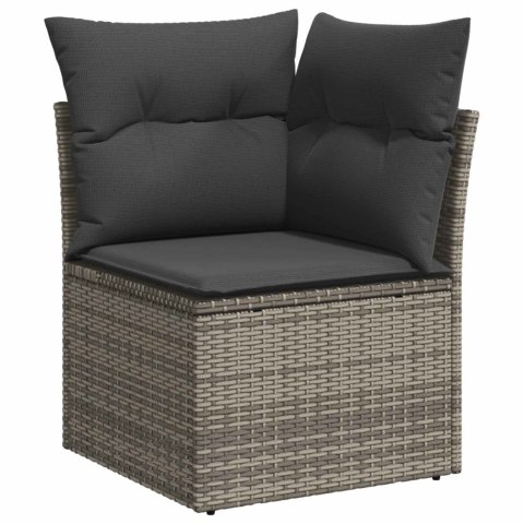 Zestaw Sof na Ogród 9 pcs Szary polirattan
