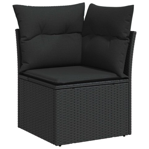 Zestaw Sof na Ogród z poduszką 11 pcs Czarny