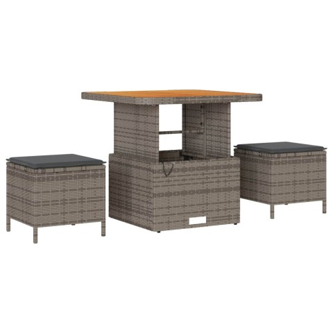 Zestaw Sof na Ogród z poduszką 9 pcs Szary