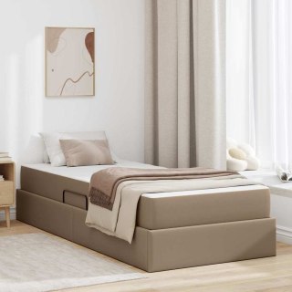 Łóżko z miejscem na przechowywanie i materacem 2 pcs Cappuccino