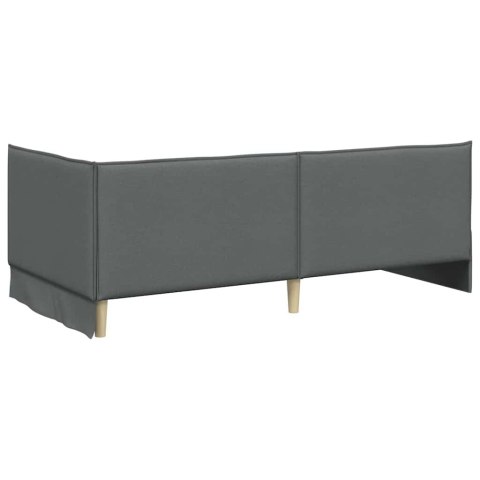 Rama Łóżka Narożnego z Materacem 2 pcs Szary Aksamit