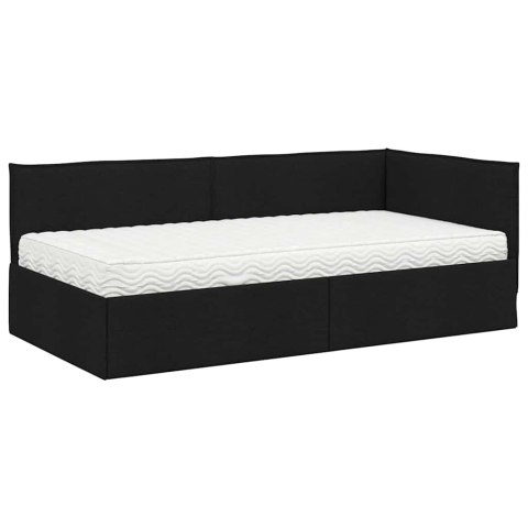 Rama Łóżka Narożnego z Materacem 2 pcs Zielony Aksamit