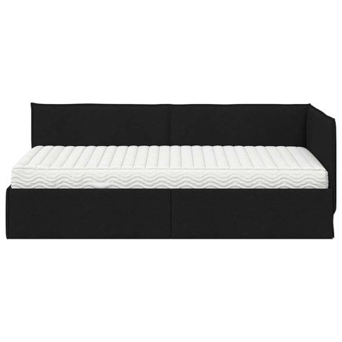 Rama Łóżka Narożnego z Materacem 2 pcs Zielony Aksamit