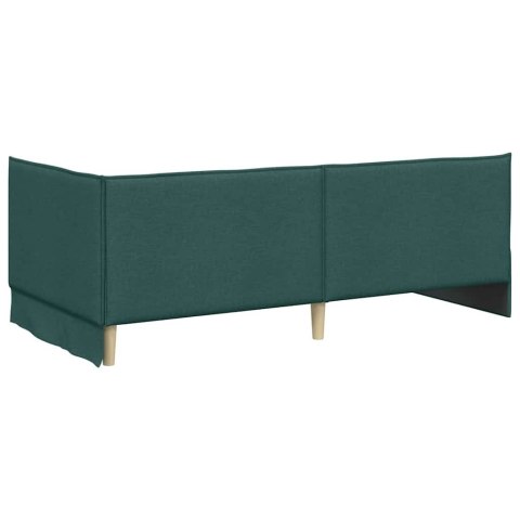 Rama Łóżka Narożnego z Materacem 2 pcs Zielony Aksamit