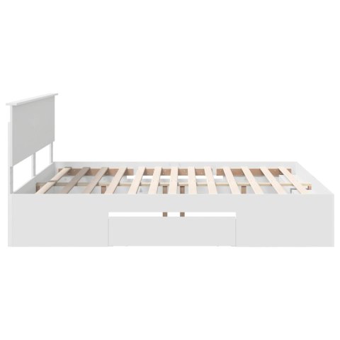 Ramka łóżka Biały 180 x 200 cm Materiał drewnopochodny