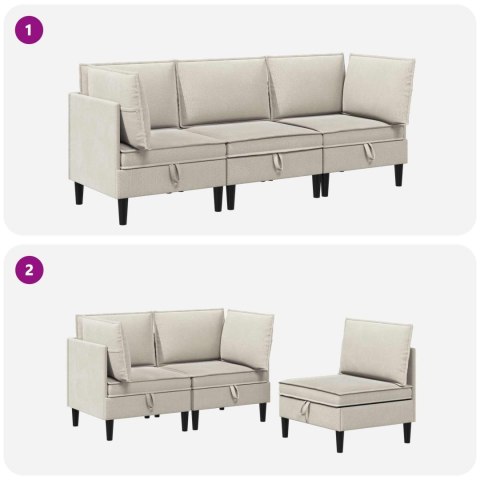 Zestaw mebli do salonu 3 pcs Owies tkanina