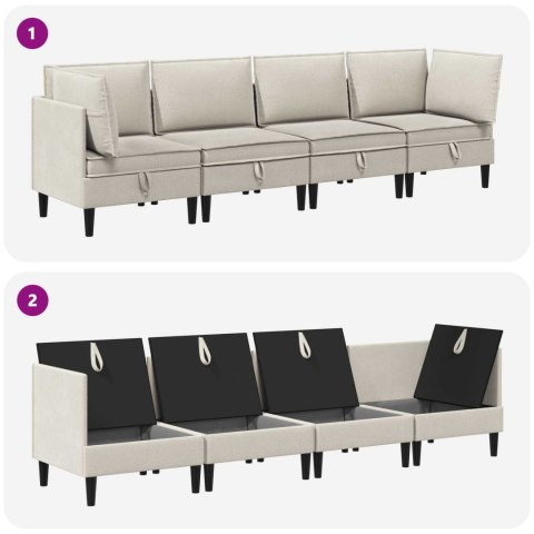 Zestaw mebli do salonu 4 pcs Owies tkanina