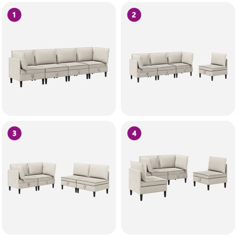 Zestaw mebli do salonu 4 pcs Owies tkanina