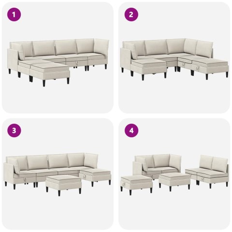 Zestaw mebli do salonu 6 pcs Owies tkanina