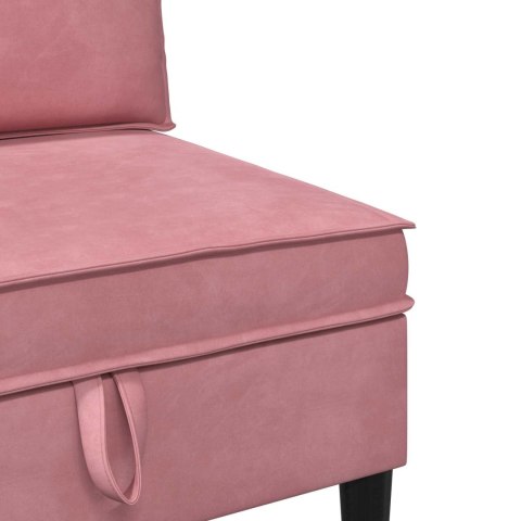 Zestaw mebli do salonu z poduszką 3 pcs różowy Welur