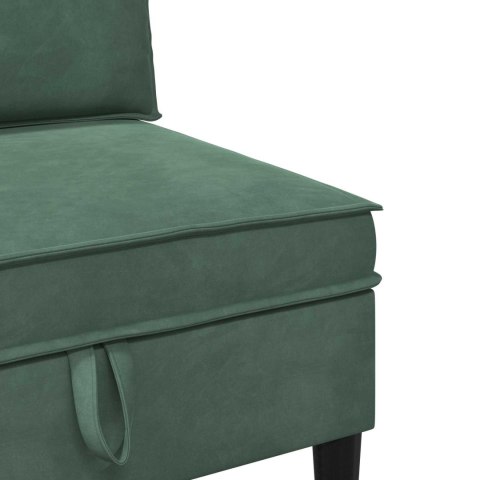 Zestaw mebli do salonu z poduszką 4 pcs Zielony morski Welur