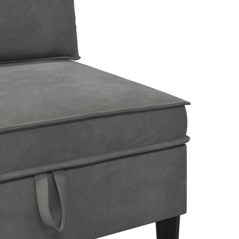 Zestaw mebli do salonu z poduszką 4 pcs ciemnoszary Welur