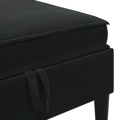Zestaw mebli do salonu z poduszką 5 pcs Czarny Welur