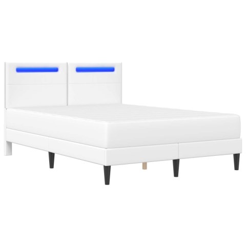 Ramka łóżka z paskami LED Z zagłówkiem 2 pcs Ekoskóra