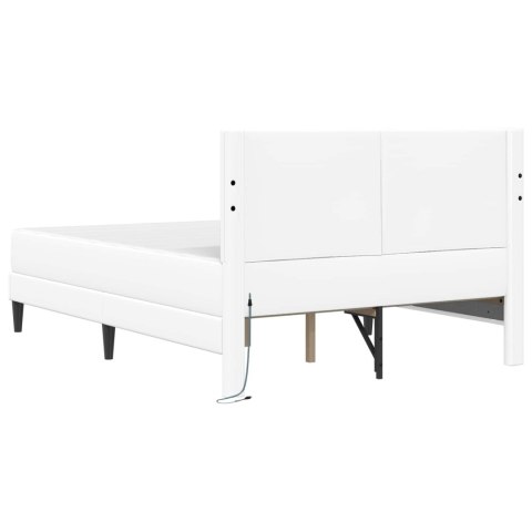 Ramka łóżka z paskami LED Z zagłówkiem 2 pcs Ekoskóra