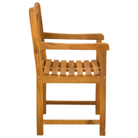 Krzesła ogrodowe 4 pcs naturalny Lite Drewno Akacji