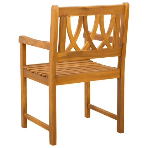 Krzesła ogrodowe 4 pcs naturalny Lite Drewno Akacji