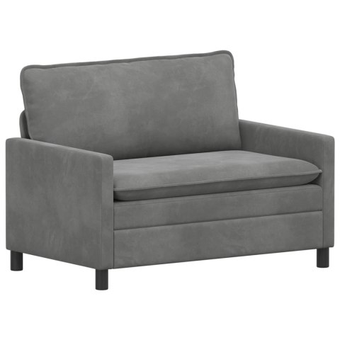Zestaw Sof 2 pcs ciemnoszary Welur