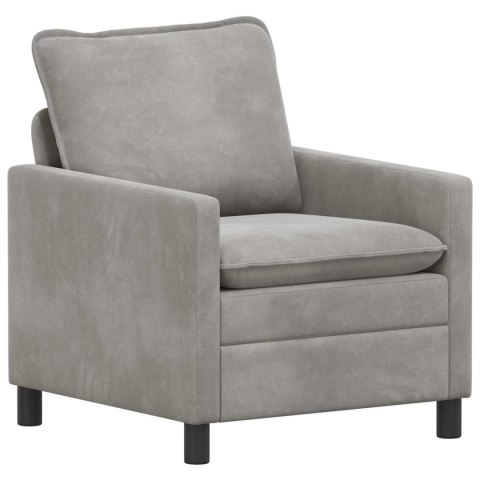 Zestaw Sof 2 pcs jasnoszary Welur