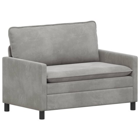Zestaw Sof 2 pcs jasnoszary Welur