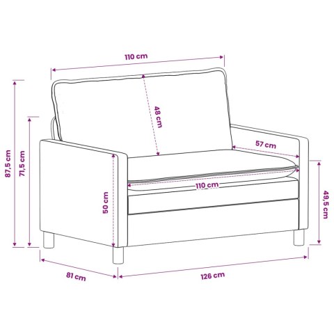 Zestaw Sof 2 pcs niebieski Poliester