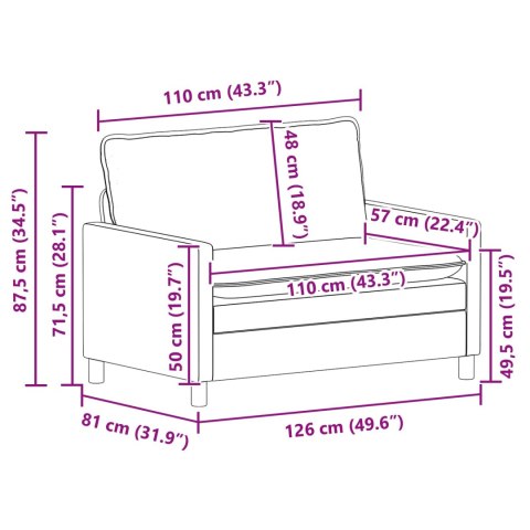 Zestaw Sof 2 pcs niebieski Welur