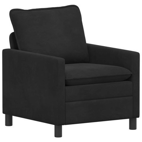 Zestaw Sof 2 pcs Czarny Welur