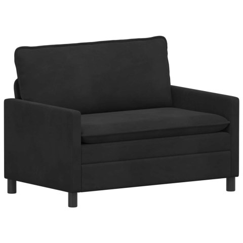 Zestaw Sof 2 pcs Czarny Welur