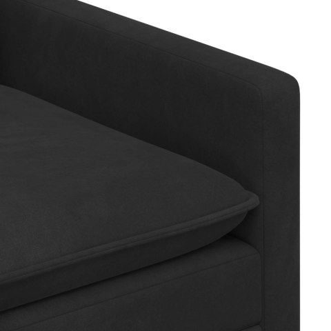 Zestaw Sof 2 pcs Czarny Welur
