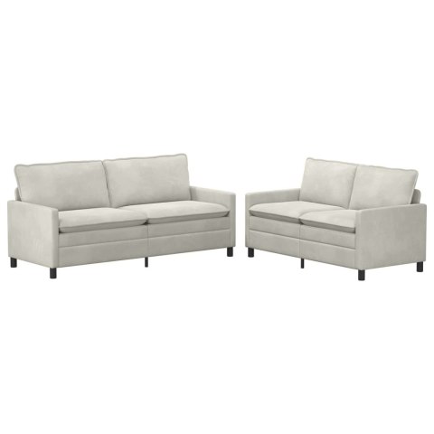 Zestaw Sof 2 pcs kremowy Welur