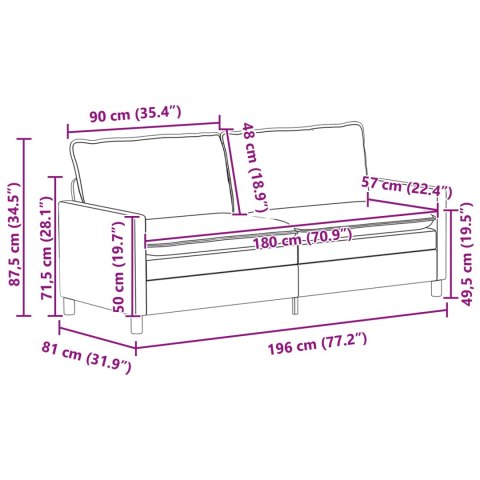 Zestaw Sof 2 pcs niebieski Welur