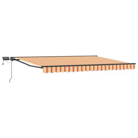 Ręczny ramowy zewnętrzny markizowy z LED 4,5 × 3 m