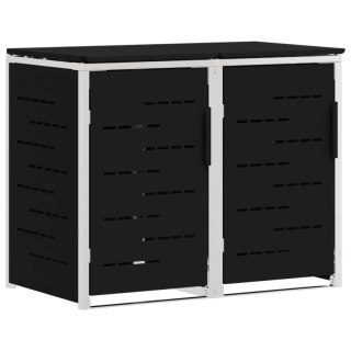 Przechowywanie kosza na odpady Czarny 138 x 77,5 x 112,5 cm