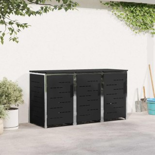 Przechowywanie kosza na odpady Czarny 207 x 77,5 x 112,5 cm