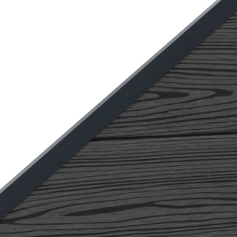 Panel ogrodzeniowy 10 pcs WPC i aluminium Czarny