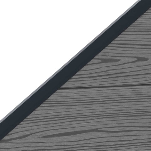 Panel ogrodzeniowy 9 pcs WPC i aluminium Szary