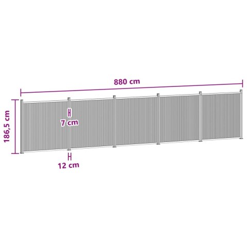 Panel ogrodzeniowy 5 pcs WPC i aluminium Czarny
