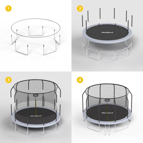 REBEL ACTIVE TRAMPOLINA PRO 15FT/457CM, SIATKA, DRABINKA RBA-8005