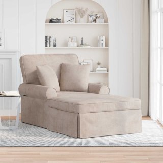 Chaise Lounge z Fartuszkiem Beżowy 157 x 91 x 91 cm ARES