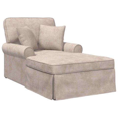 Chaise Lounge z Fartuszkiem Beżowy 157 x 91 x 91 cm ARES