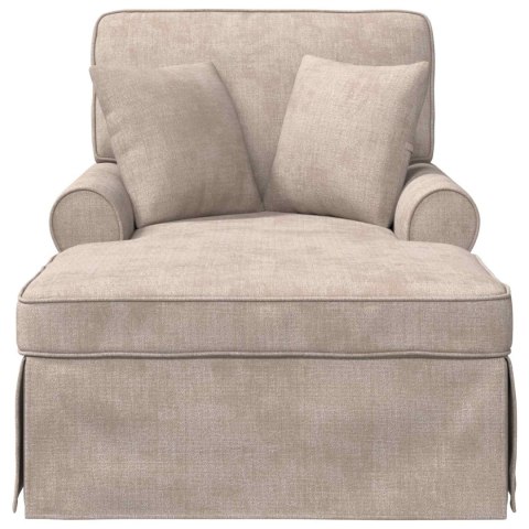 Chaise Lounge z Fartuszkiem Beżowy 157 x 91 x 91 cm ARES