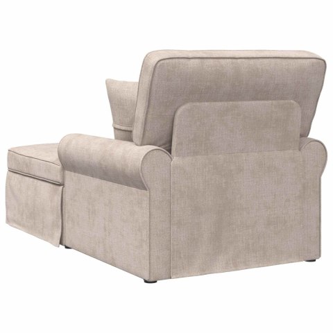 Chaise Lounge z Fartuszkiem Beżowy 157 x 91 x 91 cm ARES