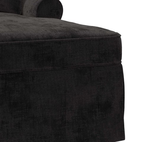 Chaise Lounge z Fartuszkiem Czarny 157 x 91 x 91 cm ARES
