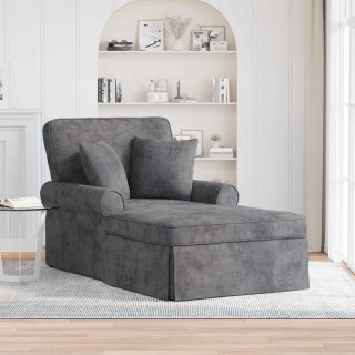 Chaise Lounge z Fartuszkiem ciemnoszary 157 x 91 x 91 cm ARES