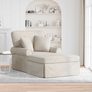 Chaise Lounge z Fartuszkiem kremowy 157 x 91 x 91 cm ARES