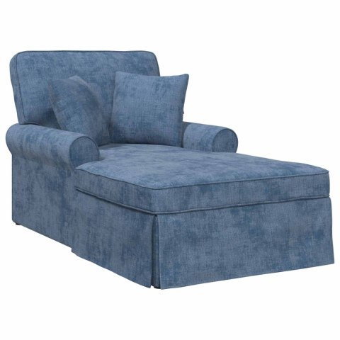 Chaise Lounge z Fartuszkiem niebieski 157 x 91 x 91 cm ARES