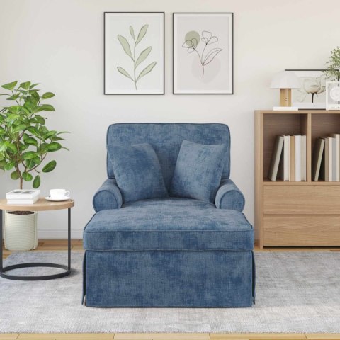 Chaise Lounge z Fartuszkiem niebieski 157 x 91 x 91 cm ARES