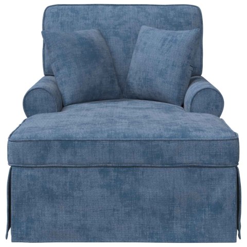 Chaise Lounge z Fartuszkiem niebieski 157 x 91 x 91 cm ARES