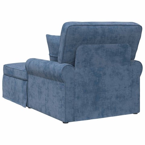 Chaise Lounge z Fartuszkiem niebieski 157 x 91 x 91 cm ARES