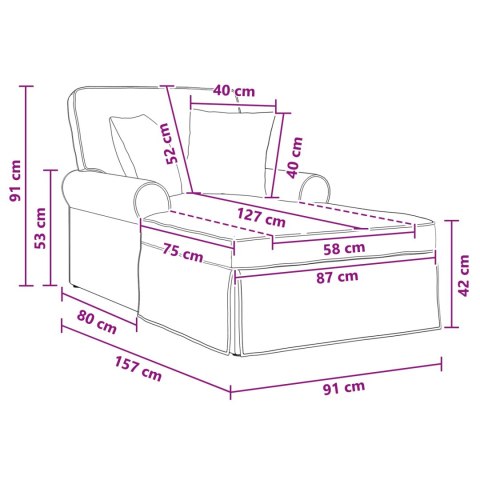 Chaise Lounge z Fartuszkiem niebieski 157 x 91 x 91 cm ARES